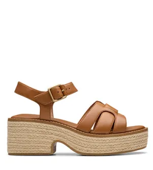 CLARKS COLEDALE STRAP TAN LEATHER
