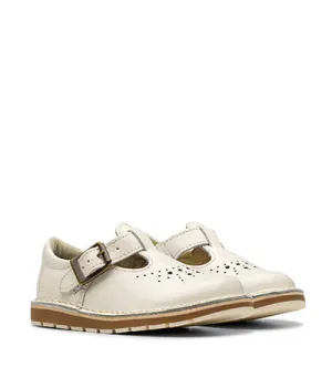 CLARKS JOYFUL SKIP WHITE F FIT