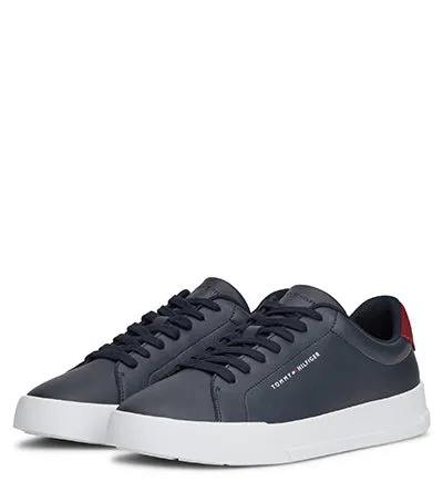 TOMMY HILFIGER LEATHER GRAIN NAVY
