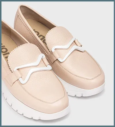 WONDERS A-2480 LOAFER PALE PINK